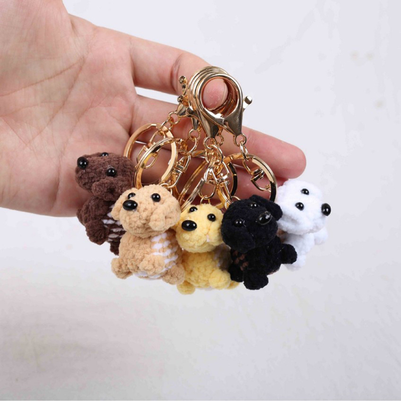 Pet Supplies Store - Chaveiros de Crochê Série Mini Cachorrinho: