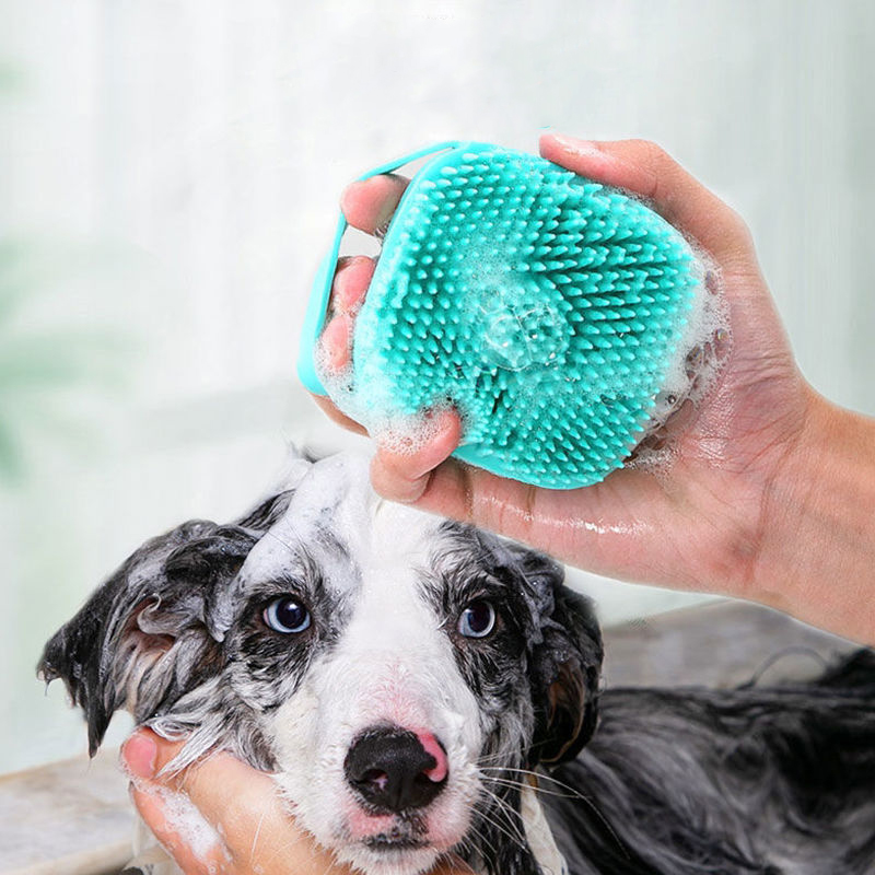 Pet Supplies Application - Escova Massageadora de Silicone Macio para
