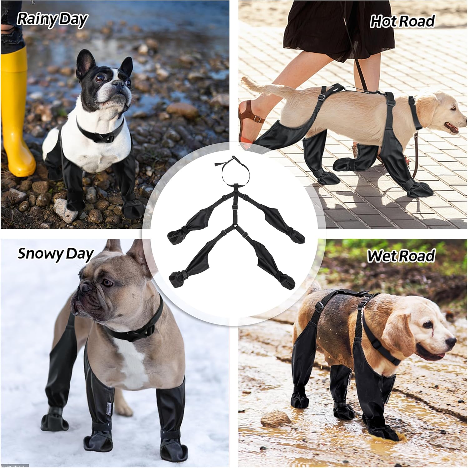 Botas suspensas para cães, à p - Dog Booties Paw Protector avaliação e preço