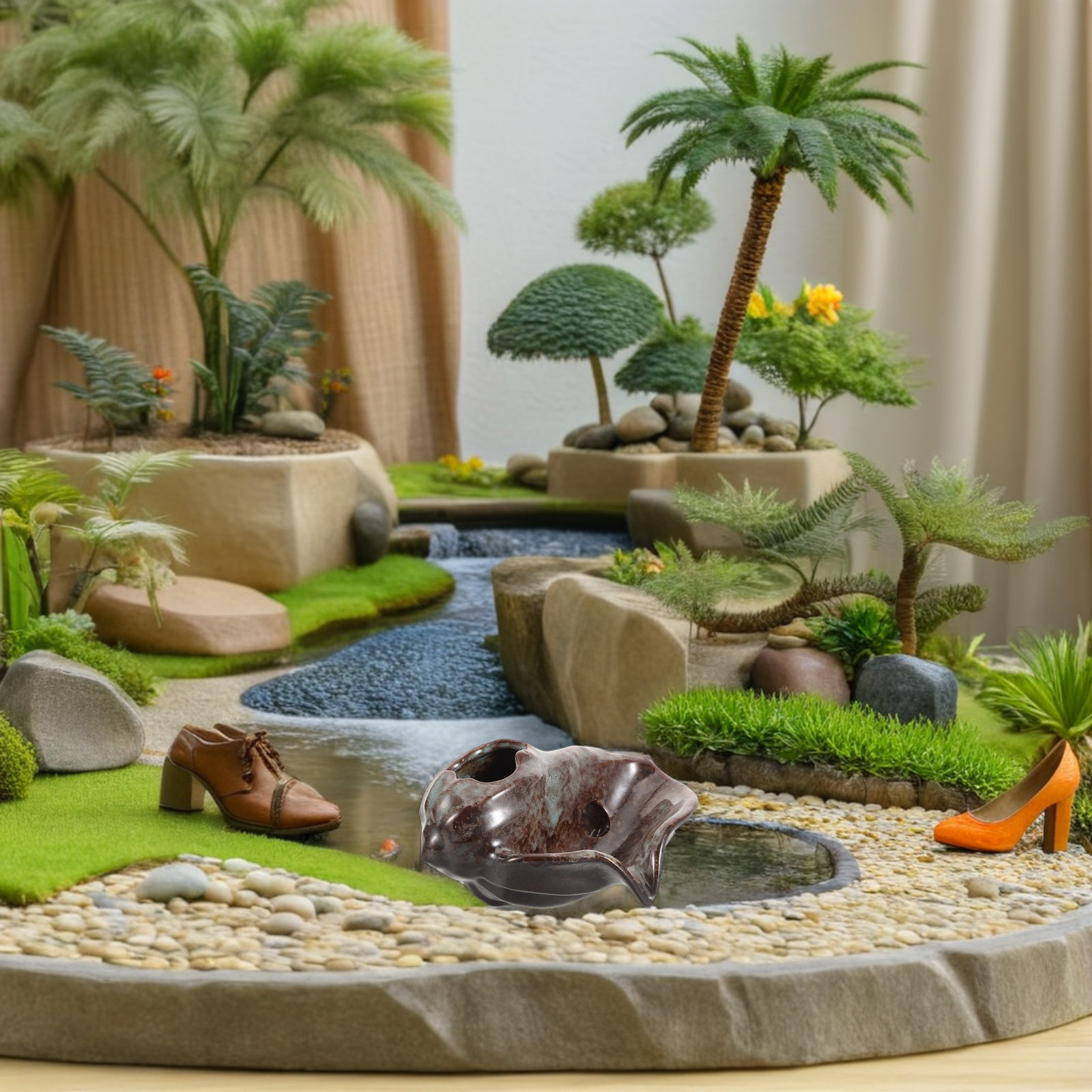 Fonte de Água em Cerâmica com  - Aquarium Fish Tank avaliação e preço