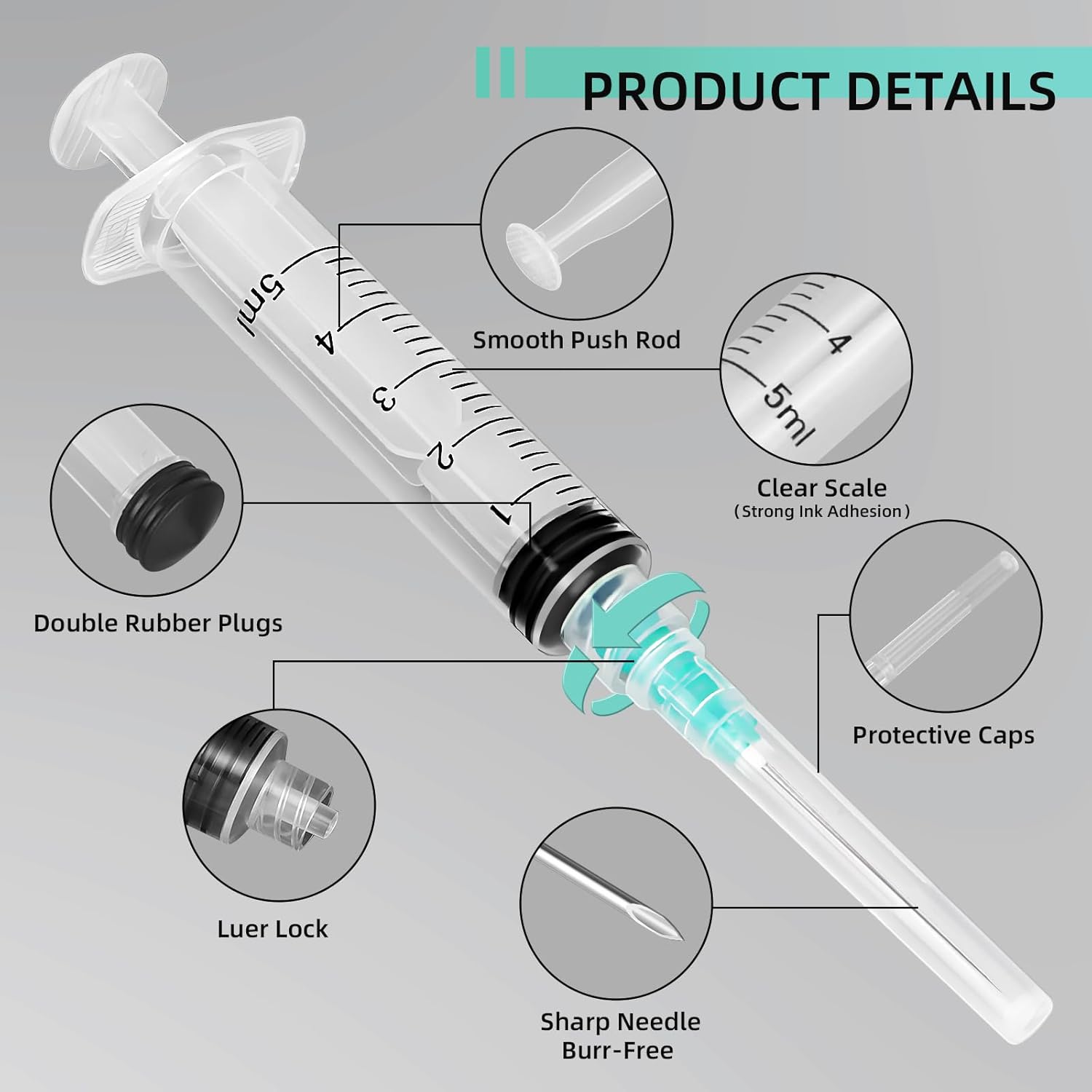 Seringa Luer Lock de 5ml, Adeq - Pet Supplies Application avaliação e preço